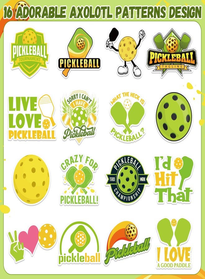 A1diee Funny Pickleball Sticker Roll - 1000Pcs Pickleball Lovers Pickle Paddle Gifts Sports Themed Waterproof Vinyl Aesthetic Decals Gifts for Teens Water Bottles Scrapbook Laptop Luggage Tumbler - Image 3